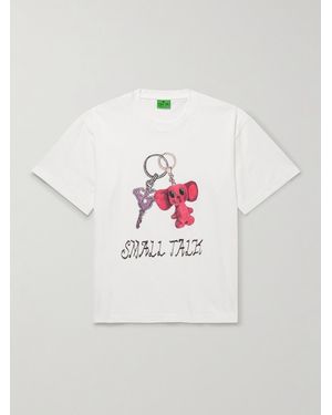 Small Talk Logo-print Cotton-blend Jersey T-shirt - White