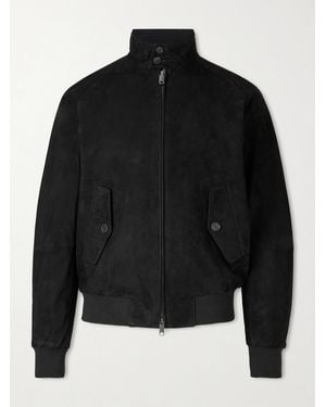 Baracuta G9 Suede Harrington Jacket - Black
