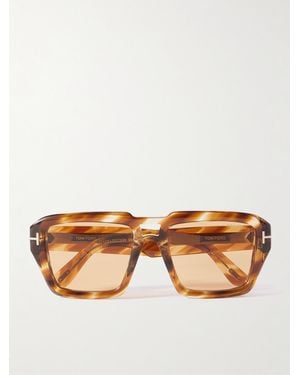 Tom Ford Square-Frame Acetate Sunglasses - Brown