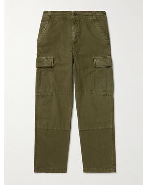 Alex Mill Straight-Leg Garment-Dyed Panelled Cotton-Canvas Cargo Trousers - Green