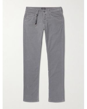 Slowear Slim-Fit Stretch Cotton-Blend Corduroy Trousers - Grey