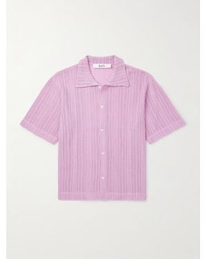 Séfr Julian Pointelle-knit Shirt - Pink