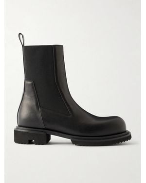 Rick Owens Beatle Leather Chelsea Boots - Black