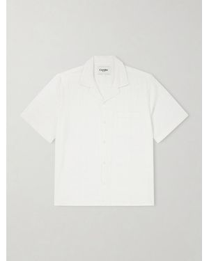Corridor NYC Convertible-Collar Checked Cotton Shirt - White