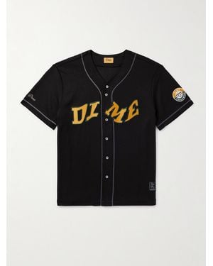 Dime League Hemd aus Jersey mit Logoapplikation - Schwarz