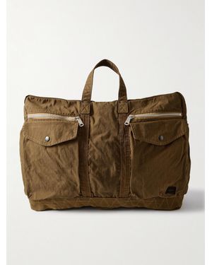 Porter-Yoshida and Co 2way Large Canvas Duffle Bag - Brown