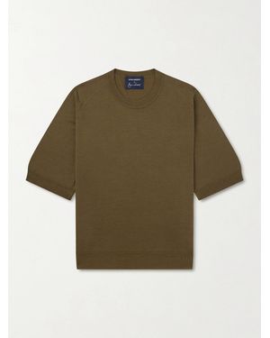 John Smedley Bill Nighy Merino Wool T-Shirt - Green