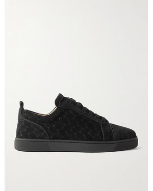 Christian Louboutin Sneakers Louis Junior Aus Veloursleder - Schwarz