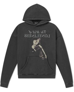 Enfants Riches Deprimes Well Of Loneliness Printed Cotton-Jersey Hoodie - Black