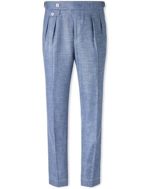 Brunello Cucinelli Straight-Leg Virgin Wool-Blend Suit Pants - Blue