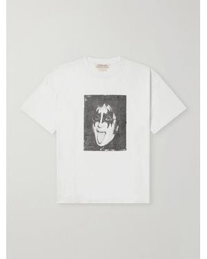 Remi Relief Who Are You Printed Cotton-Jersey T-Shirt - White