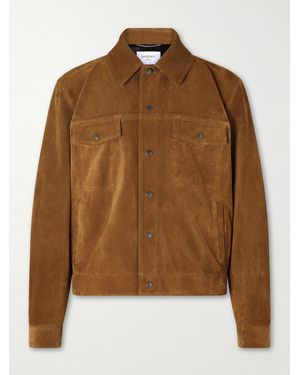 Saint Laurent Suede Jacket - Brown