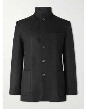 Saman Amel Nehru Wool Jacket - Black