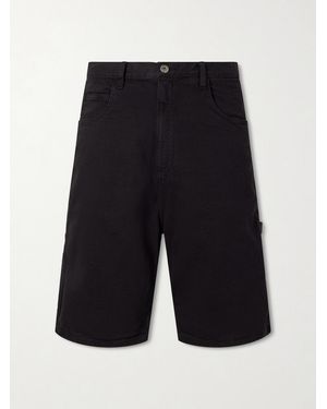 Monitaly Beach Painter Straight-Leg Denim Shorts - Blue