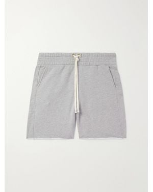 Les Tien Garment-Dyed Cotton Drawstring Shorts - Grey