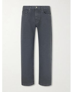 Massimo Alba Oceano Straight-Leg Cotton Trousers - Blue