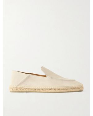 Tom Ford Finn Espadrilles aus Veloursleder mit einklappbarer Fersenpartie - Natur