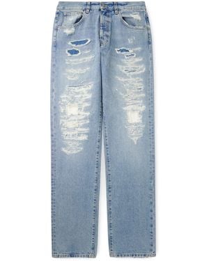 424 Straight-Leg Distressed Jeans - Blue