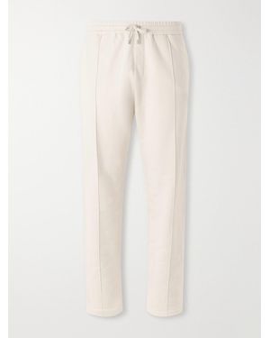 Ralph Lauren Cotton And Cashmere-blend Drawstring Joggers - White