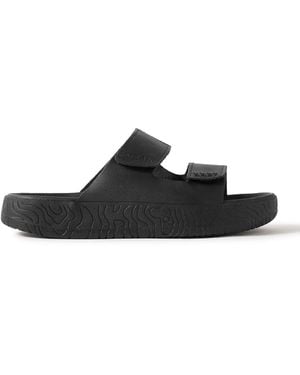 Veja Etna Logo-Debossed Leather Sandals - Black