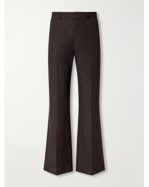 Acne Studios Straight-Leg Herringbone Trousers - Brown