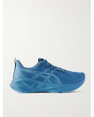 Asics Novablast 5 Rubber-trimmed Mesh Running Trainers - Blue
