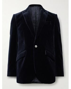 Favourbrook Newport Cotton-Velvet Tuxedo Jacket - Blue