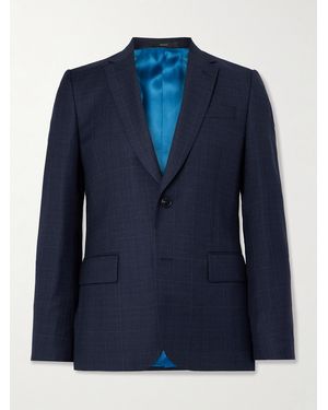 Paul Smith Soho Prince Of Wales Checked Wool Suit Jacket - Blue