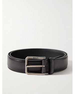 Berluti Versatile 3.5Cm Venezia Softy Full-Grain Leather Belt - Black