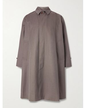 Kaptain Sunshine Wool-Twill Coat - Brown