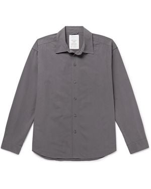 mfpen Generous Organic Cotton-Poplin Shirt - Gray