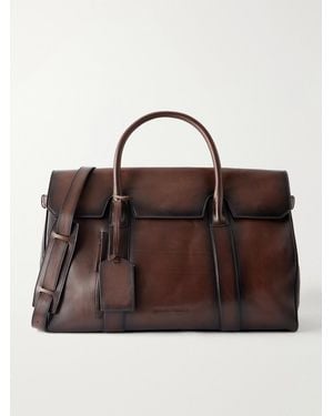 Officine Creative Bostonian 001 Leather Weekend Bag - Brown