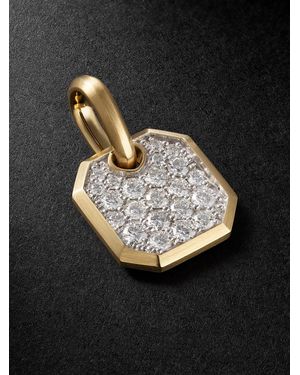 David Yurman Octagonal Amulet 18-karat Gold Diamond Pendant - Black