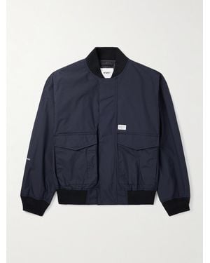 WTAPS Logo-Appliquéd Pertex Nylon-Taffeta Jacket - Blue