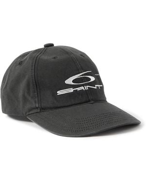 SAINT Mxxxxxx Logo-embroidered Cotton-twill Baseball Cap - Black
