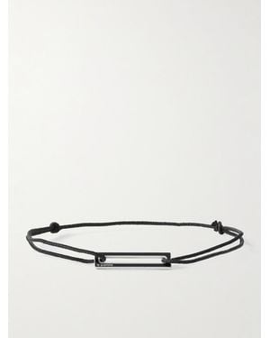 Le Gramme Le 1.7g Armband aus Kordel mit Detail aus Sterlingsilber und Emaille - Mettallic