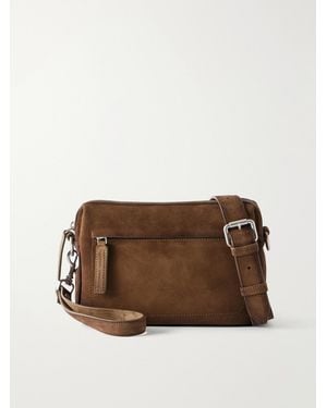 Officine Creative Quentin 25 Suede Messenger Bag - Brown