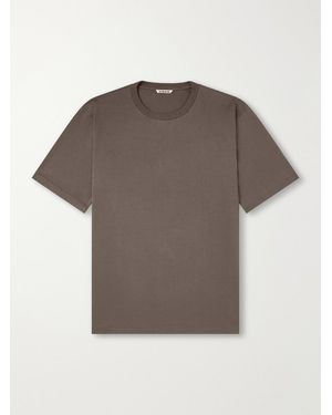 AURALEE Luster Cotton-Jersey T-Shirt - Gray