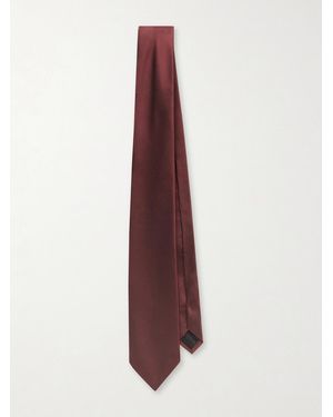 Saint Laurent 7cm Silk-taffeta Tie - Purple