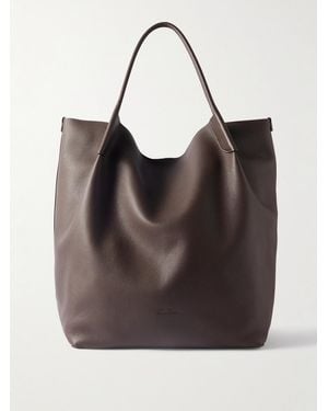 Loro Piana Bale Extra-Large Full-Grain Leather Tote Bag - Black