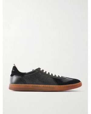 Officine Creative Militia 002 Suede-Trimmed Leather Trainers - White