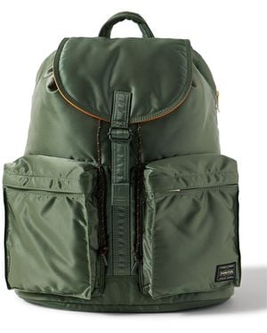 Porter-Yoshida and Co Tanker Rucksack Nylon-Twill Backpack - Green