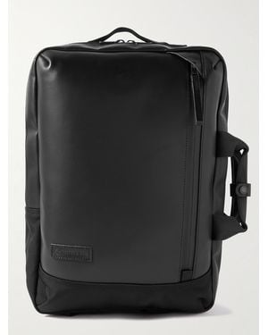 master-piece Slick Logo-Appliquéd Cordura Ballistic And Leather Backpack - Nero