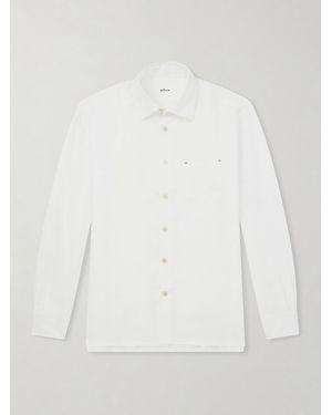 Kiton Straight Cut Linen Shirt - White
