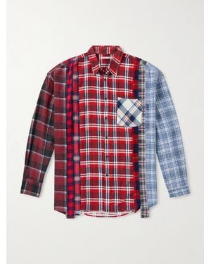 Needles 7 Cuts Wide Hemd aus Flanell in Patchwork-Optik - Rot