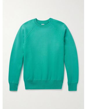 A.PRESSE Vintage Cotton-Jersey Sweatshirt - Green