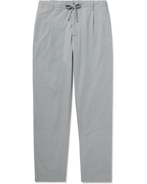 Hartford Tanker Slim-Fit Straight-Leg Cotton Drawstring Pants - Gray