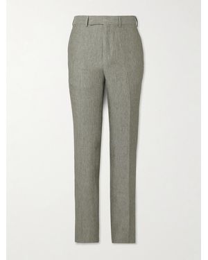Kingsman Slim-fit Linen Suit Trousers - Grey