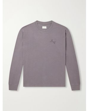 Aimé Leon Dore Logo-Embroidered Cotton-Jersey T-Shirt - Purple