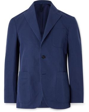 Slowear Venezia 1951 Garment-Dyed Chinolino Suit Jacket - Blue